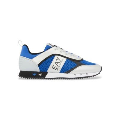 EA7 Unisex. 7X000334_AF18610 Turnschuhe Schwarz & Weiß Schnürsenkel Blau (49 1/3), Stoff, Wohnung, Lässig EA7 Unisex. 7X000334_AF18610 Turnschuhe Schwarz & Weiß Schnürsenkel Blau (49 1/3), Stoff, Wohnung, Lässig