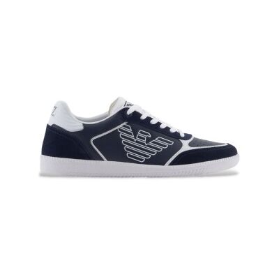 EA7 Unisex. 7X000405_AF19826 Heritage Eagle Leder Turnschuhe schwarz (35 1/3), Wohnung, Schnürsenkel, Lässig EA7 Unisex. 7X000405_AF19826 Heritage Eagle Leder Turnschuhe schwarz (35 1/3), Wohnung, Schnürsenkel, Lässig