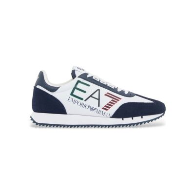 EA7 für Damen. 7X000541_AF18609 Vintage Turnschuhe Weiß, blau (40), Wohnung, Schnürsenkel, Lässig EA7 für Damen. 7X000541_AF18609 Vintage Turnschuhe Weiß, blau (40), Wohnung, Schnürsenkel, Lässig
