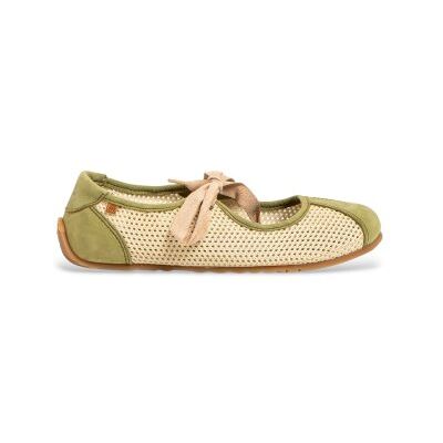 El Naturalista für Damen. 25936C1OL005_0G3 Leder-Ballettpumps N5936C grün (41), Stoff, Wohnung, Schnürsenkel, Lässig El Naturalista für Damen. 25936C1OL005_0G3 Leder-Ballettpumps N5936C grün (41), Stoff, Wohnung, Schnürsenkel, Lässig