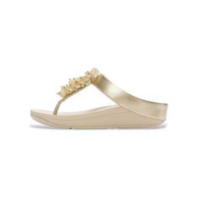 Fitflop für Damen. A2D-675 Sandalen Fino Perlen-Cluster Zehensteg Gold (39), 1 bis 3 cm, Keine, Lässig Fitflop für Damen. A2D-675 Sandalen Fino Perlen-Cluster Zehensteg Gold (39), 1 bis 3 cm, Keine, Lässig