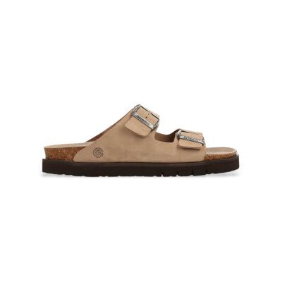 Genuins für Damen. G106231 Leder Sandalen Hawaii taupe (43), Wohnung, Keine, Lässig Genuins für Damen. G106231 Leder Sandalen Hawaii taupe (43), Wohnung, Keine, Lässig