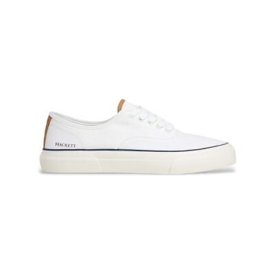 Hackett London für Herren. HMS21480 Turnschuhe Blake Smart weiß (40), Stoff, Wohnung, Schnürsenkel, Lässig Hackett London für Herren. HMS21480 Turnschuhe Blake Smart weiß (40), Stoff, Wohnung, Schnürsenkel, Lässig