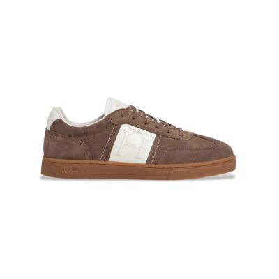 Hackett London für Herren. HMS200054 Harper League Braun Leder Turnschuhe (40), Wohnung, Schnürsenkel, Lässig Hackett London für Herren. HMS200054 Harper League Braun Leder Turnschuhe (40), Wohnung, Schnürsenkel, Lässig