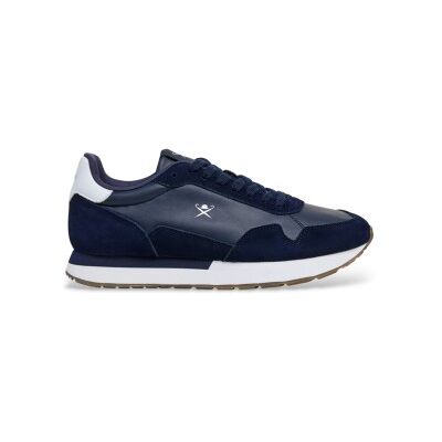 Hackett London für Herren. HMS200107 Vector Glatte Ledersneakers navy (41), Wohnung, Schnürsenkel, Lässig, Marine Hackett London für Herren. HMS200107 Vector Glatte Ledersneakers navy (41), Wohnung, Schnürsenkel, Lässig, Marine