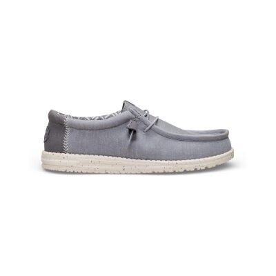 HeyDude für Herren. HD40700 Turnschuhe Wally Stretch Canvas grau (44), Stoff, Wohnung, Schnürsenkel, Lässig HeyDude für Herren. HD40700 Turnschuhe Wally Stretch Canvas grau (44), Stoff, Wohnung, Schnürsenkel, Lässig