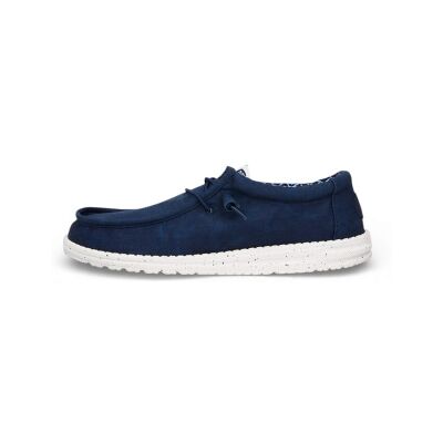 HeyDude für Herren. HD40700 Wally Stretch Canvas navy Turnschuhe (41), Stoff, Wohnung, Schnürsenkel, Lässig, Marine HeyDude für Herren. HD40700 Wally Stretch Canvas navy Turnschuhe (41), Stoff, Wohnung, Schnürsenkel, Lässig, Marine