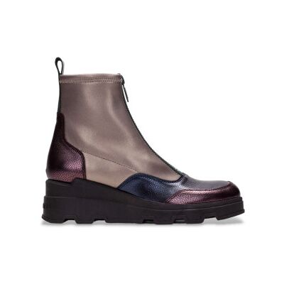 Hispanitas für Damen. CHI243711 Lederstiefelette mit Bronze-Keil (36), 3 bis 5 cm, Reißverschluss, Lässig Hispanitas für Damen. CHI243711 Lederstiefelette mit Bronze-Keil (36), 3 bis 5 cm, Reißverschluss, Lässig