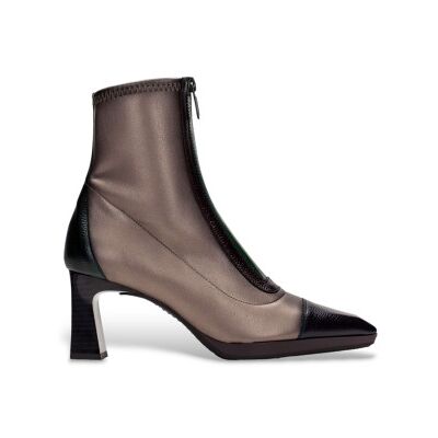 Hispanitas für Damen. CHI243714 Bronzene Stretch-Stiefeletten aus Leder (39), 5 bis 8 cm, Reißverschluss, Lässig Hispanitas für Damen. CHI243714 Bronzene Stretch-Stiefeletten aus Leder (39), 5 bis 8 cm, Reißverschluss, Lässig