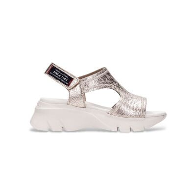 Hispanitas für Damen. HV254010 Goldene Dakar-Sandalen (40), Leder, 5 bis 8 cm, Klettverschluss, Lässig Hispanitas für Damen. HV254010 Goldene Dakar-Sandalen (40), Leder, 5 bis 8 cm, Klettverschluss, Lässig