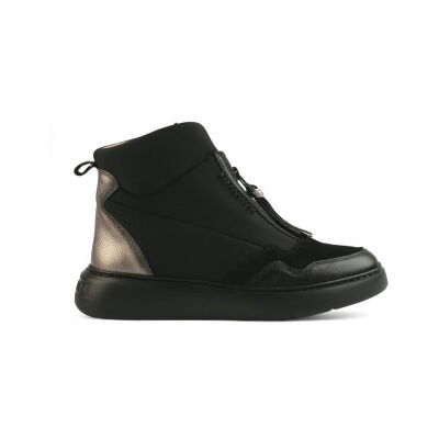 Hispanitas für Damen. HI243654 Bolmet Leder Turnschuhe (38), Schwarz, Wohnung, Reißverschluss, Lässig Hispanitas für Damen. HI243654 Bolmet Leder Turnschuhe (38), Schwarz, Wohnung, Reißverschluss, Lässig