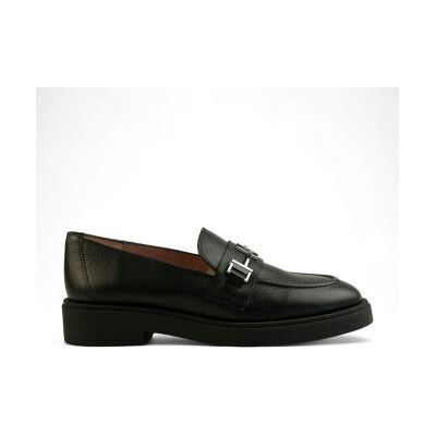 Hispanitas für Damen. HI243632 Leder-Slipper Schnalle H schwarz (36), Wohnung, Keine, Lässig Hispanitas für Damen. HI243632 Leder-Slipper Schnalle H schwarz (36), Wohnung, Keine, Lässig