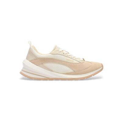 HOFF für Damen. 22565401 Seven Runner Beige Leder Turnschuhe (41), Wohnung, Schnürsenkel, Lässig HOFF für Damen. 22565401 Seven Runner Beige Leder Turnschuhe (41), Wohnung, Schnürsenkel, Lässig