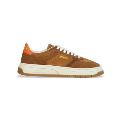 Iceberg für Herren. IU1724 Leder Turnschuhe 1724 Uhr V2 braun (41), Wohnung, Schnürsenkel, Lässig Iceberg für Herren. IU1724 Leder Turnschuhe 1724 Uhr V2 braun (41), Wohnung, Schnürsenkel, Lässig