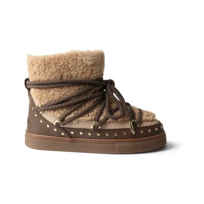 Inuikii für Damen. 1001.003.0072 Curly Rock Lederstiefel braun (41), Beige, Wohnung, Schnürsenkel, Lässig Inuikii für Damen. 1001.003.0072 Curly Rock Lederstiefel braun (41), Beige, Wohnung, Schnürsenkel, Lässig