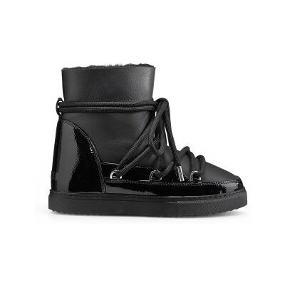 Inuikii für Damen. 1001.004.0052 Lederstiefel Gloss Wedge schwarz (41), 3 bis 5 cm, Schnürsenkel, Lässig Inuikii für Damen. 1001.004.0052 Lederstiefel Gloss Wedge schwarz (41), 3 bis 5 cm, Schnürsenkel, Lässig
