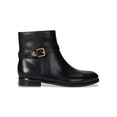 Lauren Ralph Lauren für Damen. 802967768001 Brooke II Knöchelstiefel aus brüniertem Leder schwarz (35), Wohnung, Reißverschluss, Lässig Lauren Ralph Lauren für Damen. 802967768001 Brooke II Knöchelstiefel aus brüniertem Leder schwarz (35), Wohnung, Reißverschluss, Lässig