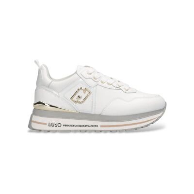 Liu Jo für Damen. BF5009P010201111 Weiße Plateau-Turnschuhe aus Leder (36), 3 bis 5 cm, Schnürsenkel, Lässig Liu Jo für Damen. BF5009P010201111 Weiße Plateau-Turnschuhe aus Leder (36), 3 bis 5 cm, Schnürsenkel, Lässig