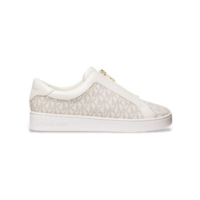 Michael Kors für Damen. 43R4KTFP2B Keaton beige Logo-Turnschuhe mit Reißverschluss (36), Wohnung, Schnürsenkel, Lässig Michael Kors für Damen. 43R4KTFP2B Keaton beige Logo-Turnschuhe mit Reißverschluss (36), Wohnung, Schnürsenkel, Lässig