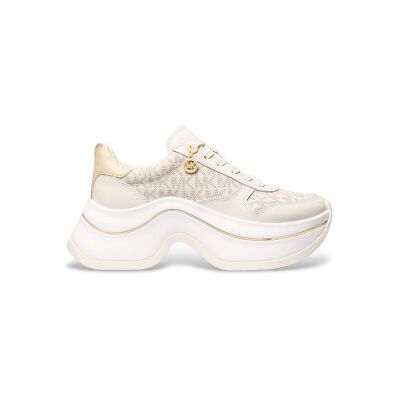 Michael Kors für Damen. 43F5ARFS2L Arla beige Lederpantoffeln (41), 5 bis 8 cm, Schnürsenkel, Lässig Michael Kors für Damen. 43F5ARFS2L Arla beige Lederpantoffeln (41), 5 bis 8 cm, Schnürsenkel, Lässig