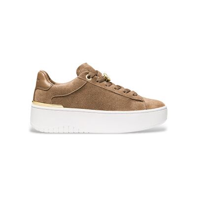Michael Kors für Damen. 43F5DTFS1S Braune Dottie-Lederpantoffeln (40), 3 bis 5 cm, Schnürsenkel, Lässig Michael Kors für Damen. 43F5DTFS1S Braune Dottie-Lederpantoffeln (40), 3 bis 5 cm, Schnürsenkel, Lässig