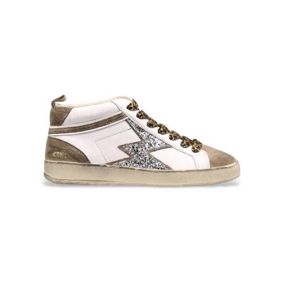 MOA Concept für Damen. IMD140 Iconic Mid Leder Turnschuhe weiß (38), Wohnung, Schnürsenkel, Lässig MOA Concept für Damen. IMD140 Iconic Mid Leder Turnschuhe weiß (38), Wohnung, Schnürsenkel, Lässig