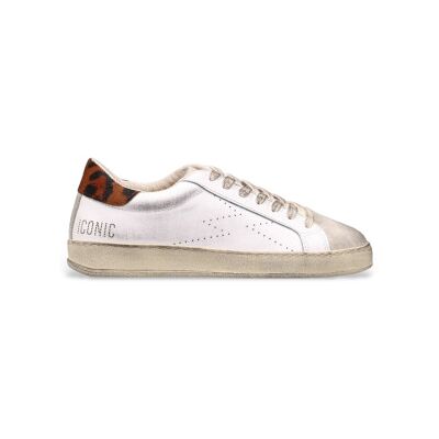 MOA Concept für Damen. IC138 Ikonische Leder-Sneakers in Silber (36), Wohnung, Schnürsenkel, Lässig MOA Concept für Damen. IC138 Ikonische Leder-Sneakers in Silber (36), Wohnung, Schnürsenkel, Lässig