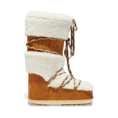 Moon Boot für Damen. 80D1402610 Lederstiefel LAB69 Creme mit braunem Schafsfell (39/41), Schnürsenkel, Lässig, Schnee Moon Boot für Damen. 80D1402610 Lederstiefel LAB69 Creme mit braunem Schafsfell (39/41), Schnürsenkel, Lässig, Schnee