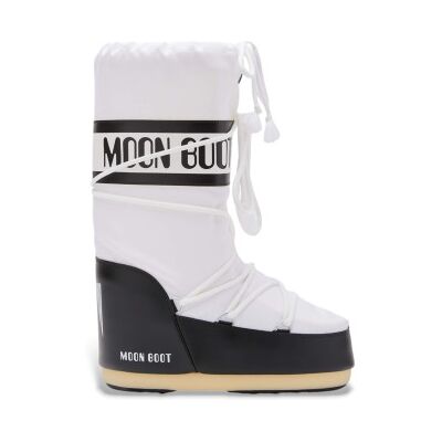 Moon Boot für Damen. 80D1400440 Icon Nylon Stiefel schwarz, weiß (31/34), Wohnung, Keine, Lässig, Schnee Moon Boot für Damen. 80D1400440 Icon Nylon Stiefel schwarz, weiß (31/34), Wohnung, Keine, Lässig, Schnee