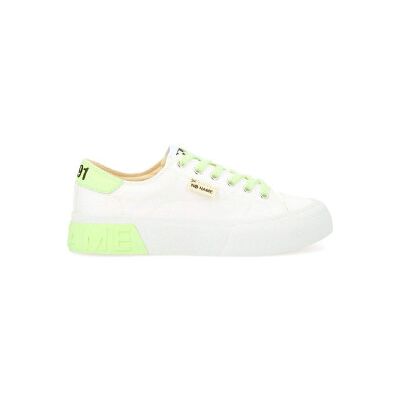 NO NAME für Damen. QNBCCF0 Turnschuhe aus recyceltem Baumwoll-Canvas Reset Sneaker weiß, grün (40), Stoff, Wohnung, Schnürsenkel, Lässig NO NAME für Damen. QNBCCF0 Turnschuhe aus recyceltem Baumwoll-Canvas Reset Sneaker weiß, grün (40), Stoff, Wohnung, Schnürsenkel, Lässig
