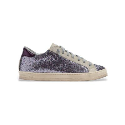 P448 für Damen. F25JOHN153 Turnschuhe John Stargaze flieder (36), Leder, Wohnung, Schnürsenkel, Lässig P448 für Damen. F25JOHN153 Turnschuhe John Stargaze flieder (36), Leder, Wohnung, Schnürsenkel, Lässig