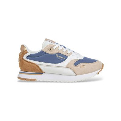 Pepe Jeans für Damen. PLS400032 Bexley City mehrfarbige Schuhe (37), Blau, Wohnung, Schnürsenkel, Lässig Pepe Jeans für Damen. PLS400032 Bexley City mehrfarbige Schuhe (37), Blau, Wohnung, Schnürsenkel, Lässig