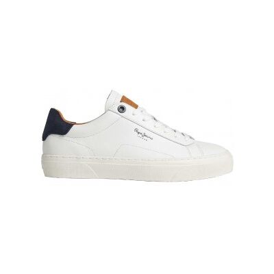 Pepe Jeans für Herren. PMS30930 Yogi Original Leder Turnschuhe weiß (46), Wohnung, Schnürsenkel, Lässig Pepe Jeans für Herren. PMS30930 Yogi Original Leder Turnschuhe weiß (46), Wohnung, Schnürsenkel, Lässig