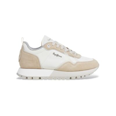 Pepe Jeans für Damen. PLS400002 Ari Soft Beige Leder Turnschuhe (39), Wohnung, Schnürsenkel, Lässig Pepe Jeans für Damen. PLS400002 Ari Soft Beige Leder Turnschuhe (39), Wohnung, Schnürsenkel, Lässig