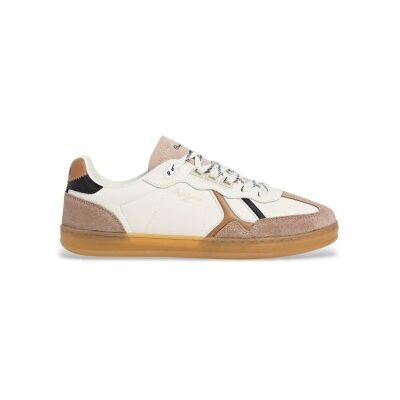 Pepe Jeans für Herren. PMS000028 Off-white Ball Mood Leder Sneakers (44), Weiß, Wohnung, Schnürsenkel, Lässig Pepe Jeans für Herren. PMS000028 Off-white Ball Mood Leder Sneakers (44), Weiß, Wohnung, Schnürsenkel, Lässig