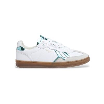 Pepe Jeans für Damen. PLS00037 Ball Rise Leder Turnschuhe Weiß (37), Wohnung, Wildleder, Schnürsenkel, Lässig, Nachhaltig Pepe Jeans für Damen. PLS00037 Ball Rise Leder Turnschuhe Weiß (37), Wohnung, Wildleder, Schnürsenkel, Lässig, Nachhaltig