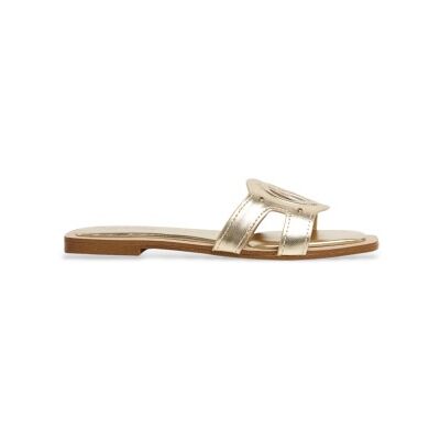 Pepe Jeans für Damen. PLS90695 Sandalen Frida Log gold (36), Wohnung, Keine, Lässig Pepe Jeans für Damen. PLS90695 Sandalen Frida Log gold (36), Wohnung, Keine, Lässig