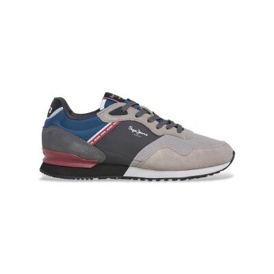 Pepe Jeans für Herren. PMS400011 Leder Turnschuhe London Ziegelgrau (44), Wohnung, Schnürsenkel, Lässig Pepe Jeans für Herren. PMS400011 Leder Turnschuhe London Ziegelgrau (44), Wohnung, Schnürsenkel, Lässig