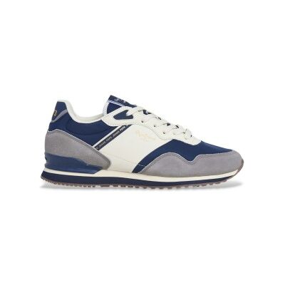 Pepe Jeans für Herren. PMS400014 Turnschuhe London College grau (42), Leder, Wohnung, Schnürsenkel, Lässig, Mehrfarbig Pepe Jeans für Herren. PMS400014 Turnschuhe London College grau (42), Leder, Wohnung, Schnürsenkel, Lässig, Mehrfarbig
