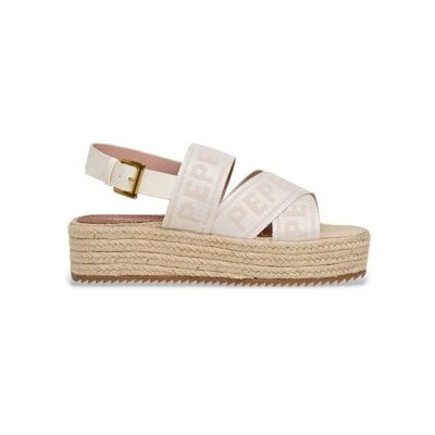 Pepe Jeans für Damen. PLS900013 Lyla Tanzsandalen weiß (39), 3 bis 5 cm, Schnalle, Lässig Pepe Jeans für Damen. PLS900013 Lyla Tanzsandalen weiß (39), 3 bis 5 cm, Schnalle, Lässig