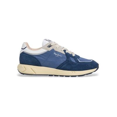 Pepe Jeans für Herren. PMS600016 Marlon Life Leder Turnschuhe blau (41), Wohnung, Schnürsenkel, Lässig Pepe Jeans für Herren. PMS600016 Marlon Life Leder Turnschuhe blau (41), Wohnung, Schnürsenkel, Lässig