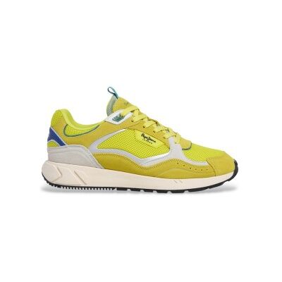 Pepe Jeans für Herren. PMS600018 Marlon Sportliche Leder Sneakers gelb (46), Wohnung, Schnürsenkel, Lässig Pepe Jeans für Herren. PMS600018 Marlon Sportliche Leder Sneakers gelb (46), Wohnung, Schnürsenkel, Lässig