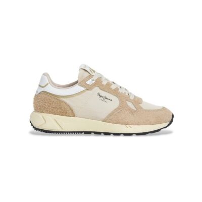 Pepe Jeans für Damen. PLS600009 Marlon Vibe Beige Leder Turnschuhe (38), Wohnung, Schnürsenkel, Lässig Pepe Jeans für Damen. PLS600009 Marlon Vibe Beige Leder Turnschuhe (38), Wohnung, Schnürsenkel, Lässig