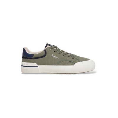 Pepe Jeans für Herren. PMS300018 Schuhe Nolan Basic grün (46), Stoff, Wohnung, Schnürsenkel, Lässig Pepe Jeans für Herren. PMS300018 Schuhe Nolan Basic grün (46), Stoff, Wohnung, Schnürsenkel, Lässig