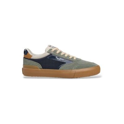 Pepe Jeans für Herren. PMS300019 Nolan Street grüne Leder-Turnschuhe (41), Wohnung, Wildleder, Schnürsenkel, Lässig Pepe Jeans für Herren. PMS300019 Nolan Street grüne Leder-Turnschuhe (41), Wohnung, Wildleder, Schnürsenkel, Lässig