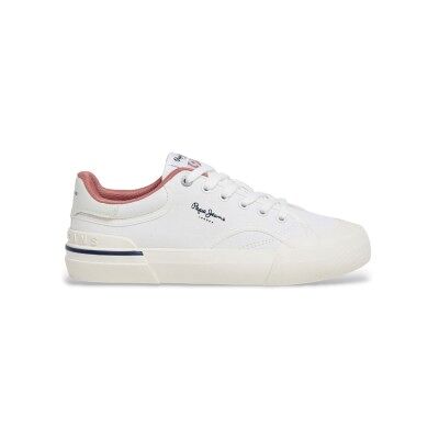Pepe Jeans für Damen. PLS300017 Taylor Basic Sneaker weiß (41), Stoff, Wohnung, Schnürsenkel, Lässig Pepe Jeans für Damen. PLS300017 Taylor Basic Sneaker weiß (41), Stoff, Wohnung, Schnürsenkel, Lässig