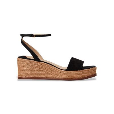 Lauren Ralph Lauren für Damen. 802920421001 Schwarze Leona Leder Espadrilles (36), 3 bis 5 cm, Schnalle, Lässig Lauren Ralph Lauren für Damen. 802920421001 Schwarze Leona Leder Espadrilles (36), 3 bis 5 cm, Schnalle, Lässig