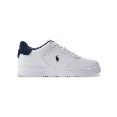 Polo Ralph Lauren für Herren. 809978007003 Masters Court Turnschuhe aus weißem Leder (45), Wohnung, Schnürsenkel, Lässig Polo Ralph Lauren für Herren. 809978007003 Masters Court Turnschuhe aus weißem Leder (45), Wohnung, Schnürsenkel, Lässig