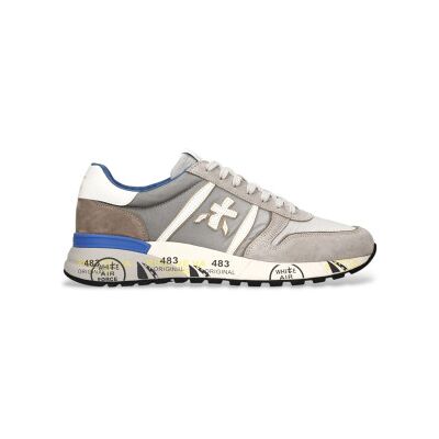 Premiata für Herren. LANDER Lander Grau Leder Turnschuhe (43), Wohnung, Schnürsenkel, Lässig Premiata für Herren. LANDER Lander Grau Leder Turnschuhe (43), Wohnung, Schnürsenkel, Lässig
