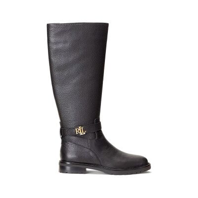 Lauren Ralph Lauren für Damen. 802915444001 Hallee Lederstiefel schwarz (36), 1 bis 3 cm, Reißverschluss, Lässig Lauren Ralph Lauren für Damen. 802915444001 Hallee Lederstiefel schwarz (36), 1 bis 3 cm, Reißverschluss, Lässig